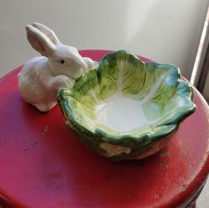 Dept 56 bunny decorate bowl